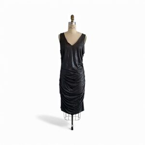 Metallic Ruched DRESS body con